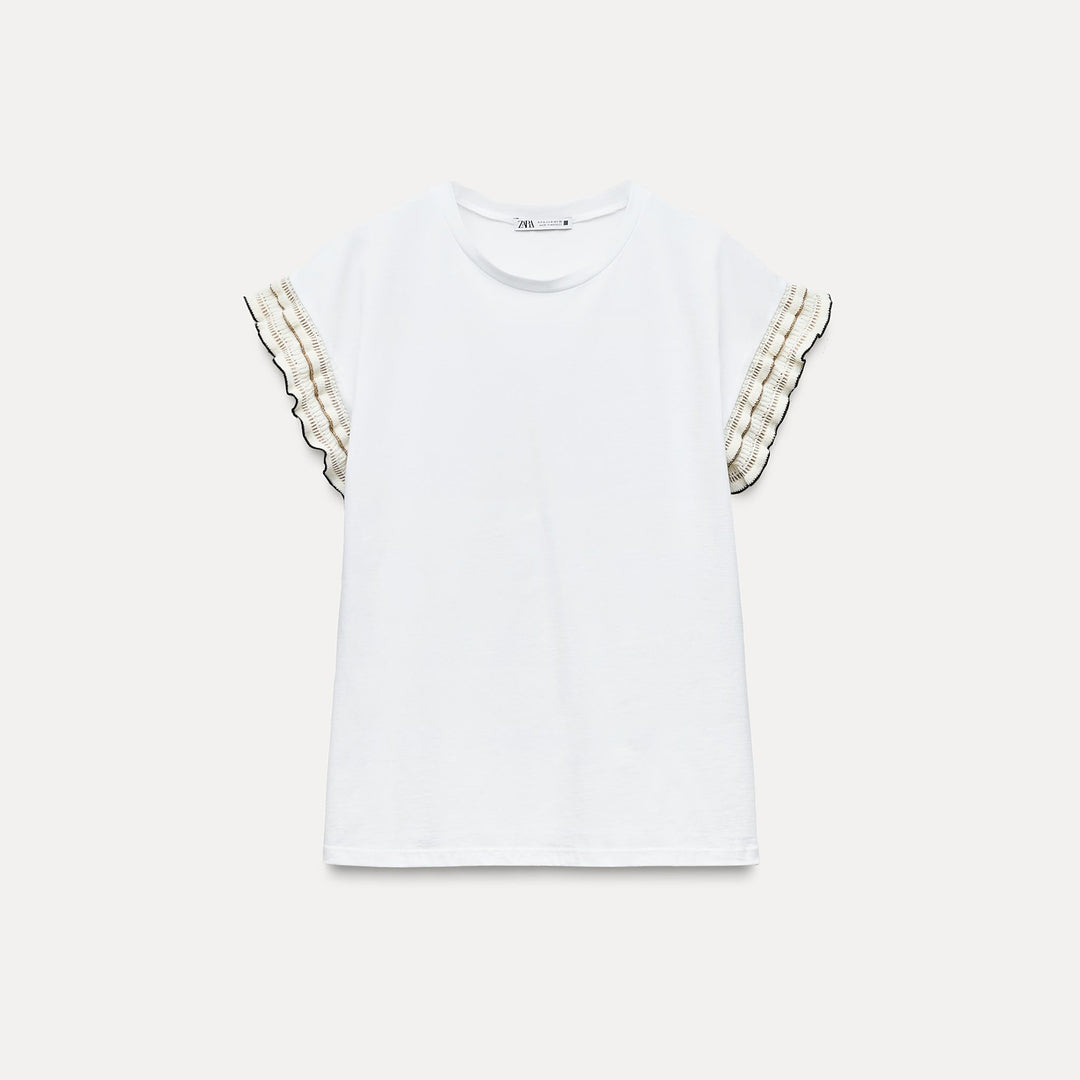 Moudda ZARA - T-shirt à Volants Lurex - Tunisie 2