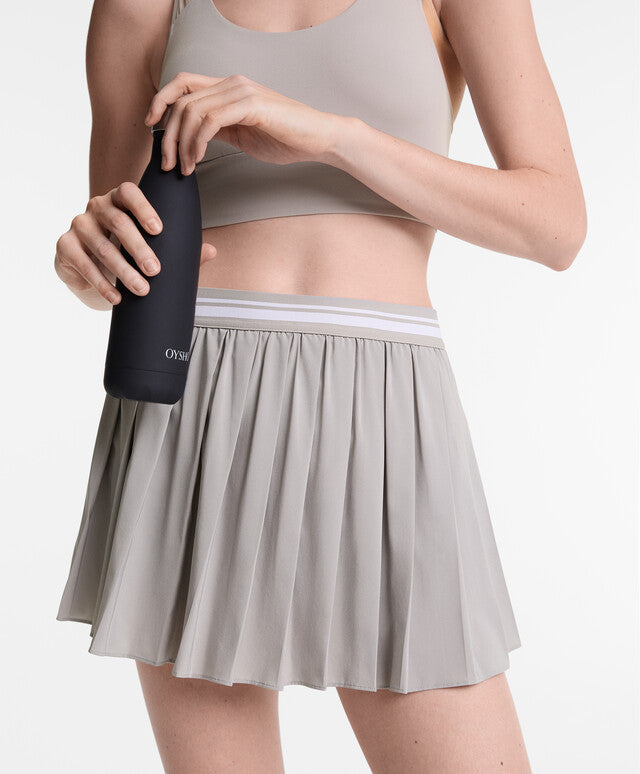 Jupe Taille Haute Plissée - Rayures Élastiques Recyclées
