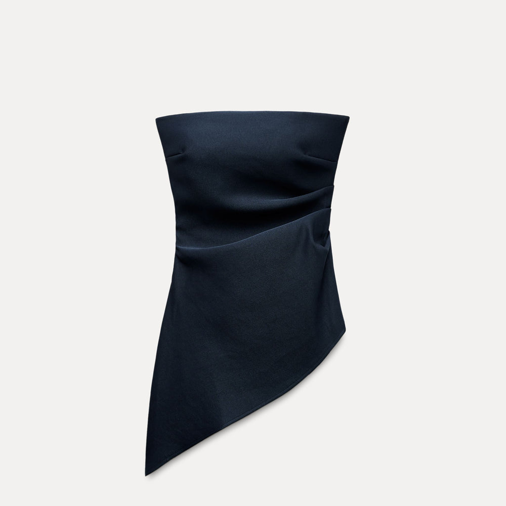 Moudda ZARA - Haut bandeau plissé asymétrique, matière extensible - Tunisie 2