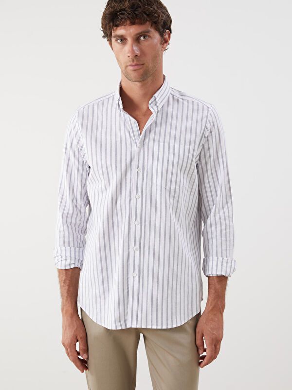 Moudda LC Waikiki - Chemise tissée à manches longues pour Hommes - Tunisie 1