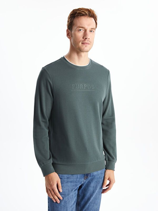 Moudda LC Waikiki - Sweat-shirt basique en jersey imprimé pour Hommes - Tunisie 1