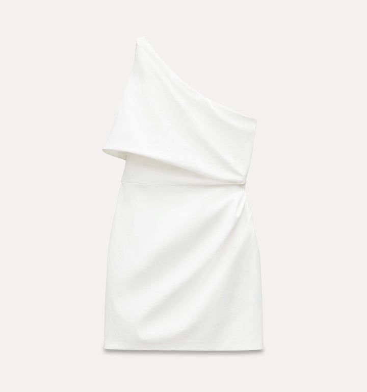 Moudda ZARA - Robe courte drapée asymétrique - Tunisie 7