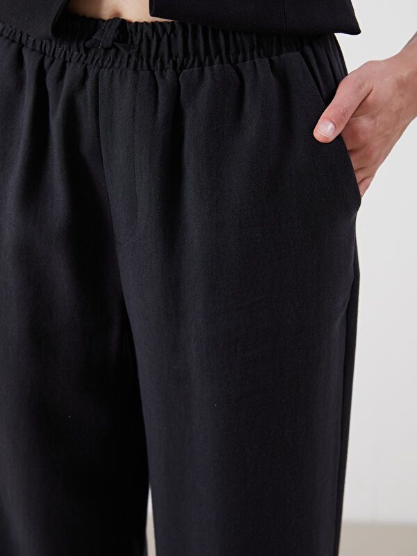 Moudda LC Waikiki - Pantalon tissé moyen Femme Noir - Tunisie 3