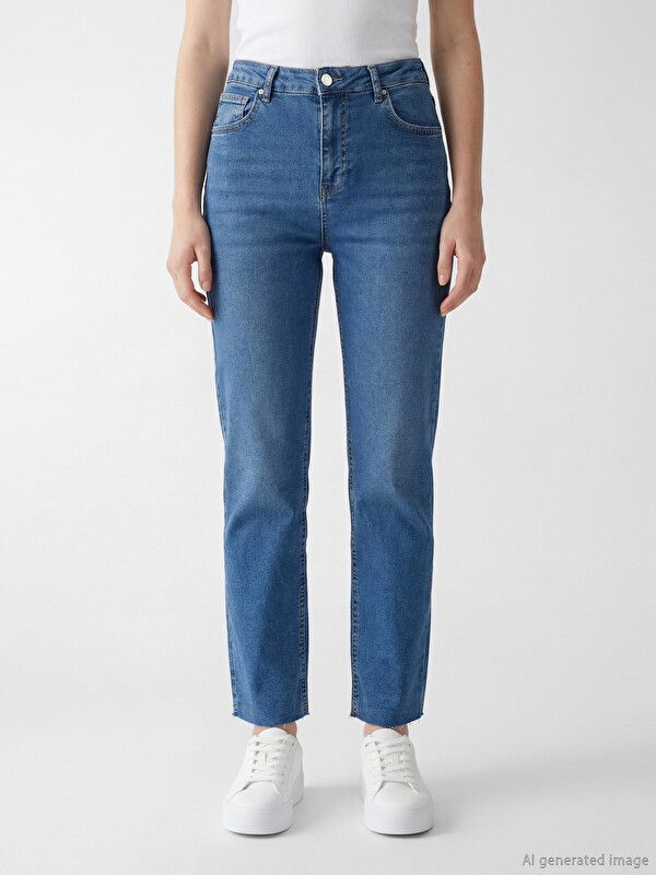 Moudda LC Waikiki - Pantalon en jean pour Femme couleur Bleu moyen - Tunisie 2