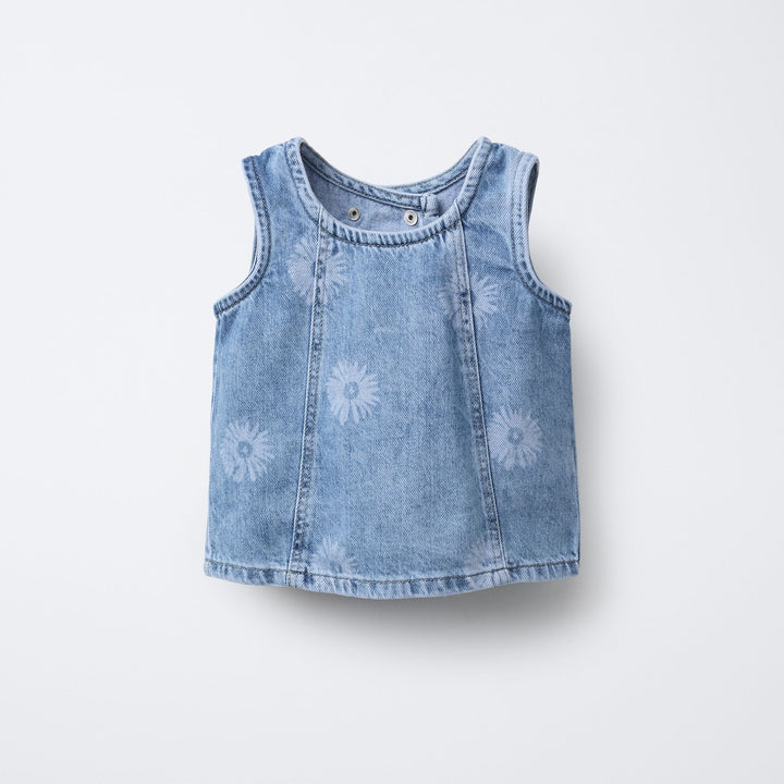 Moudda ZARA - Top Denim Enfant - Fleurs Laser - Tunisie 1