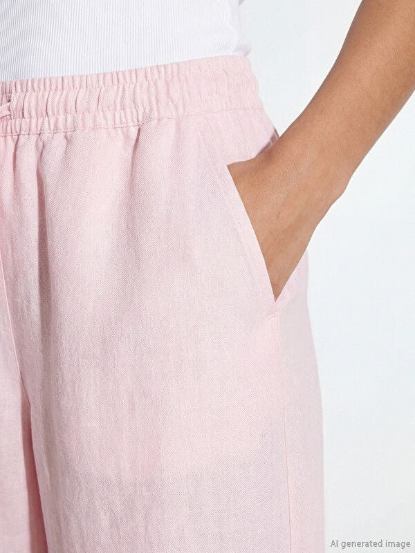 Moudda LC Waikiki - Pantalon fin en tissu pour Femme couleur Rose clair - Tunisie 3