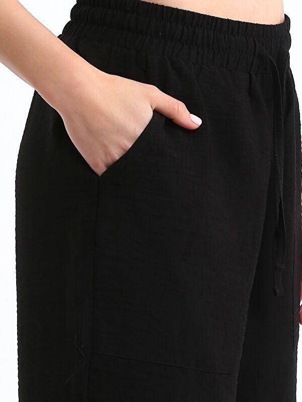 Moudda LC Waikiki - Pantalon tissé fin Femme Noir - Tunisie 3