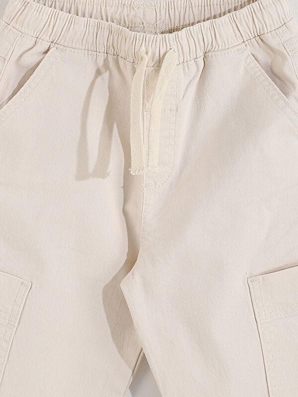 Moudda LC Waikiki - Pantalon tissé épais basique Garçon Beige clair - Tunisie 4