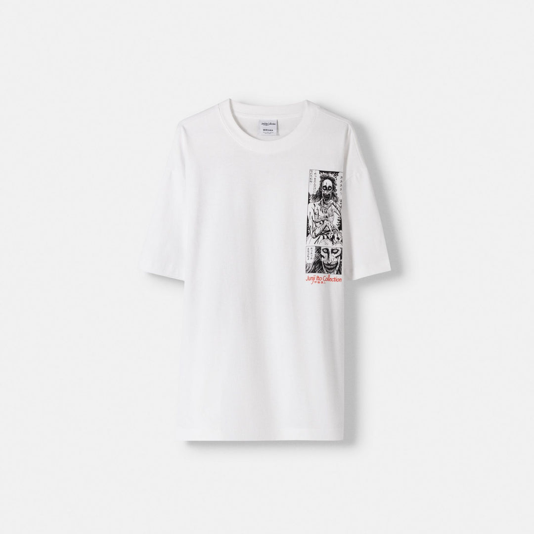 Moudda BERSHKA - T-Shirt Relax - Junji Ito - Tunisie 1