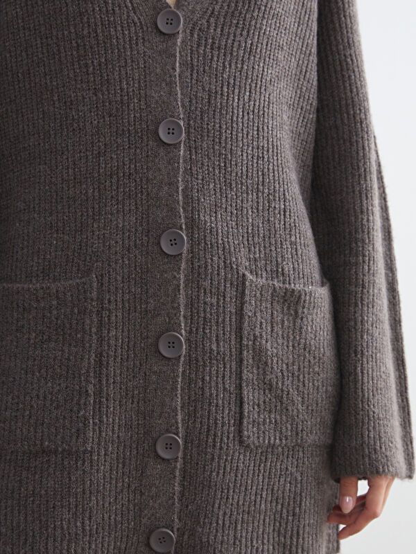 Moudda LC Waikiki - Cardigan tricot épais Femme Brun - Tunisie 3