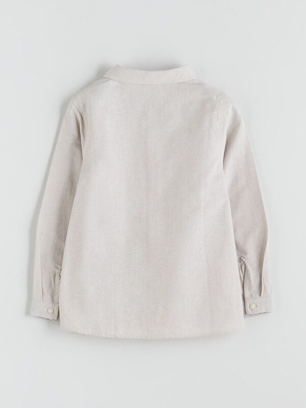 Moudda LC Waikiki - Chemise tissée manches longues Garçon Ecru - Tunisie 2