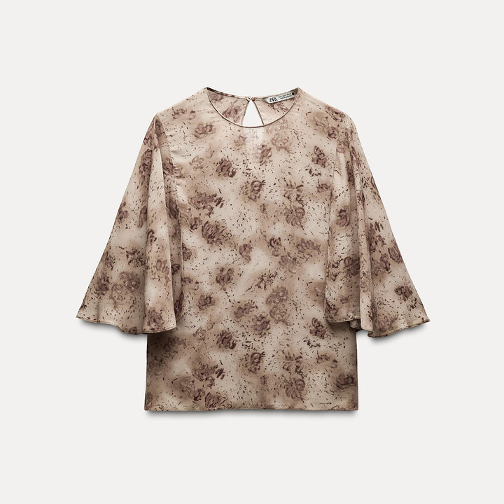 Moudda ZARA - Blouse Colette manches cape évasées - Tunisie 2