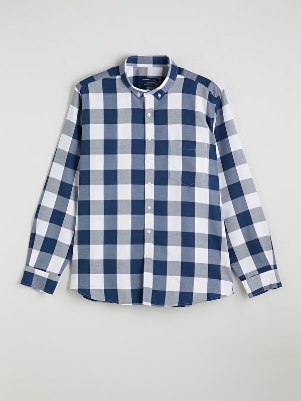 Moudda LC Waikiki - Chemise à carreaux tissée à manches longues pour Hommes - Tunisie 1