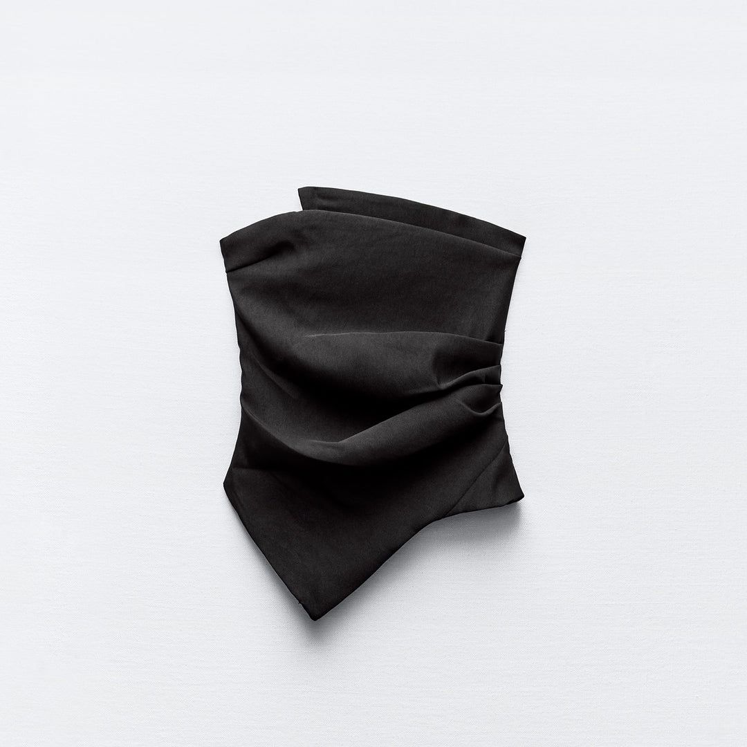 Moudda ZARA - Top Bustier Froncé Asymétrique Stretch - Tunisie 4