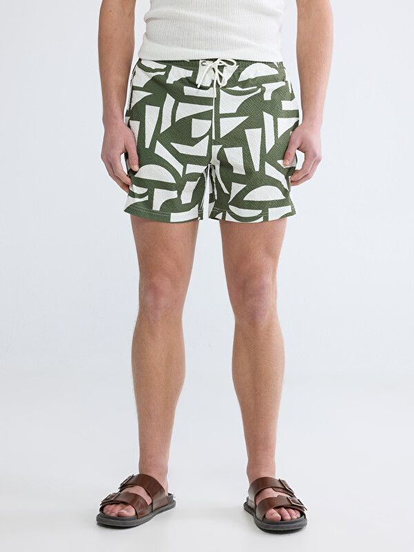 Moudda LC Waikiki - Maillot de bain pour Homme couleur Vert imprimé - Tunisie 2
