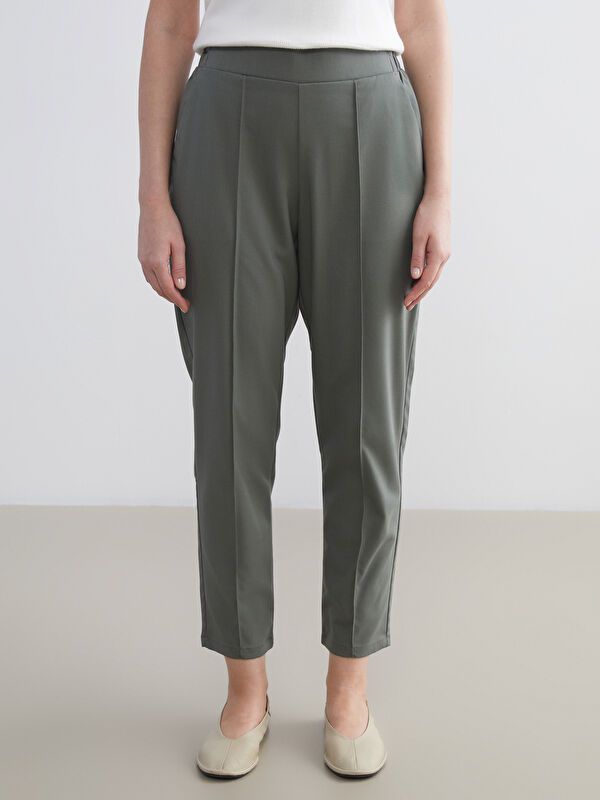 Moudda LC Waikiki - Pantalon tissé moyen Femme Kaki - Tunisie 2