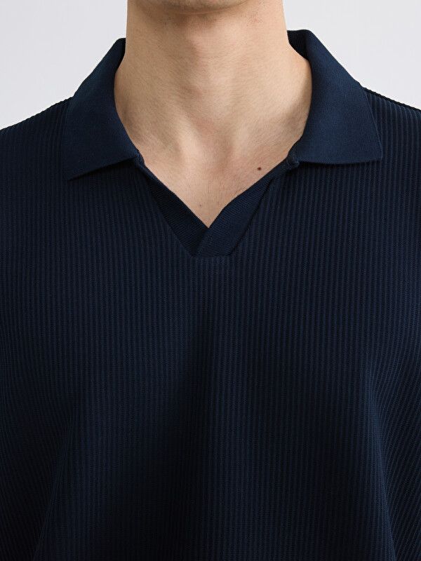 Moudda LC Waikiki - T-shirt manches courtes en jersey pour Homme couleur Bleu marine - Tunisie 3
