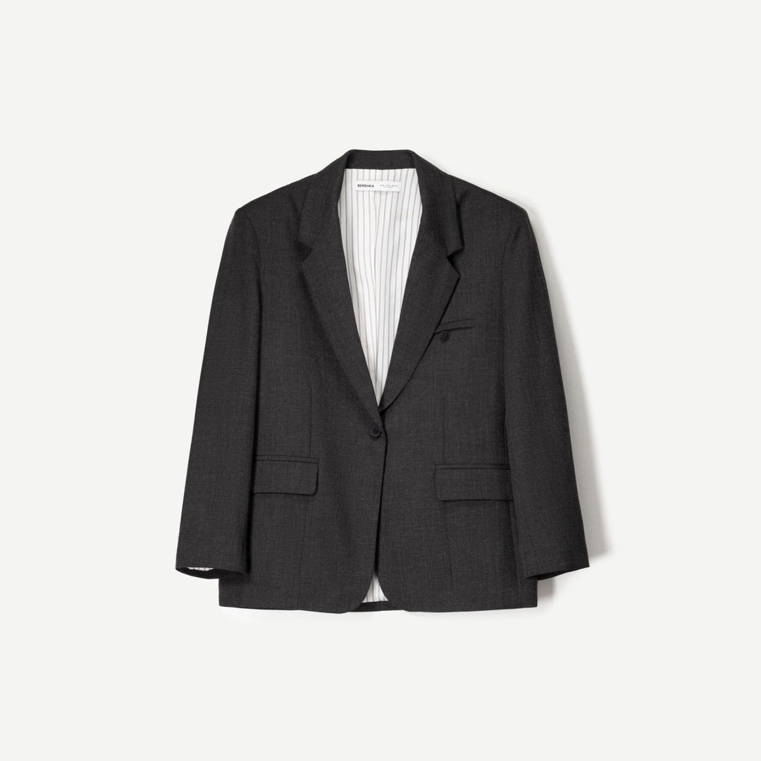 Moudda BERSHKA - Blazer Oversize Polyviscose - Moucheté - Tunisie 1
