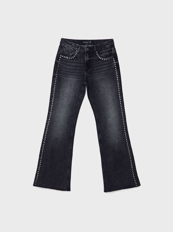 Moudda STRADIVARIUS - Jean Straight Fit avec Clous Latéraux - Tunisie 1