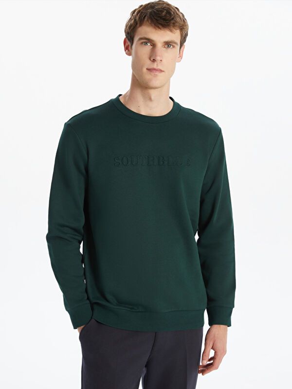 Moudda LC Waikiki - Sweatshirt en jersey Homme Vert foncé - Tunisie 1