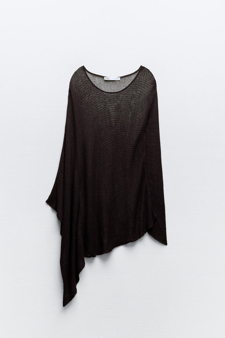 Pull asymétrique en tencel et lin
