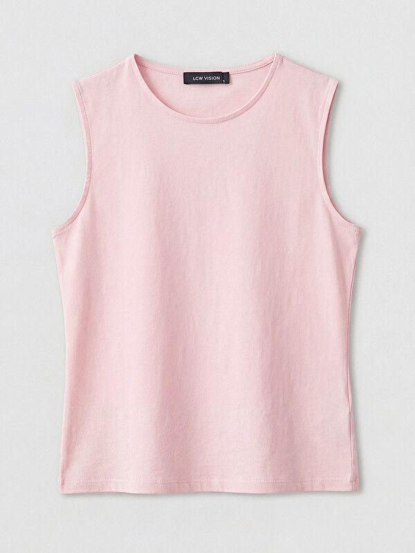 Moudda LC Waikiki - Débardeur basique en jersey pour Femme couleur Rose - Tunisie 1