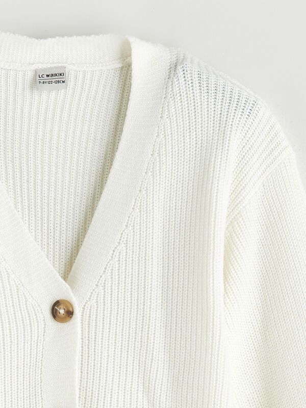 Moudda LC Waikiki - Cardigan en tricot Fille Ecru - Tunisie 2