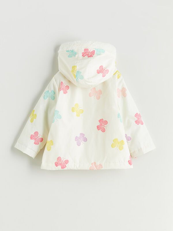 Moudda LC Waikiki - Manteau synthétique léger Fille Imprimé écru - Tunisie 2