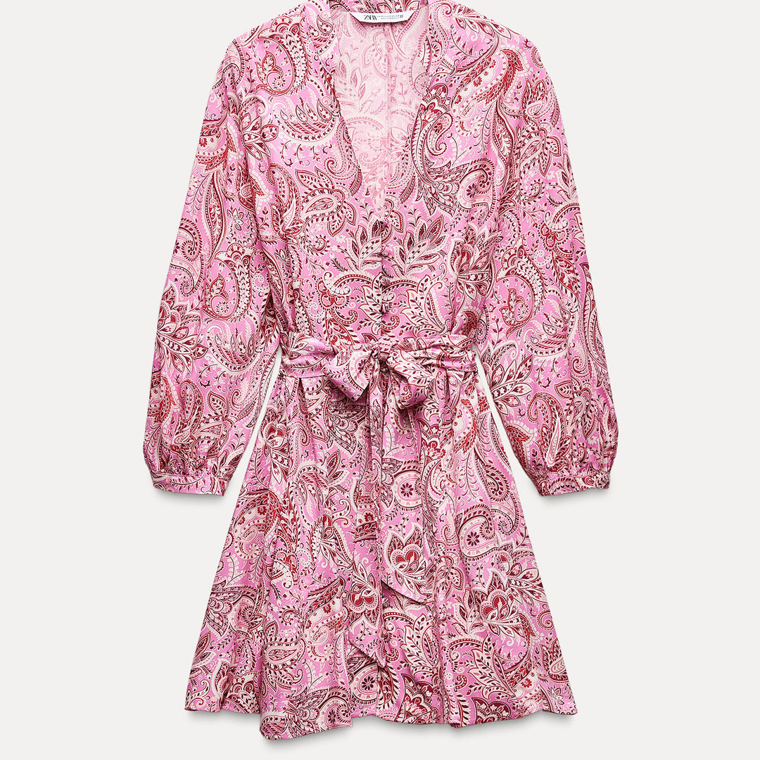 Moudda ZARA - Robe imprimée paisley godets et ceinture - Tunisie 1