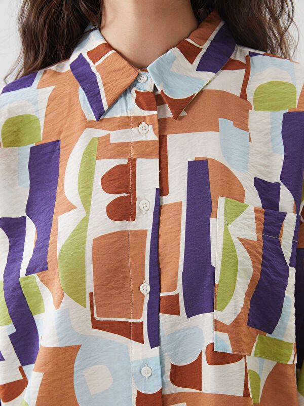 Moudda LC Waikiki - Tunique tissée manches longues Femme Imprimé mélange - Tunisie 3