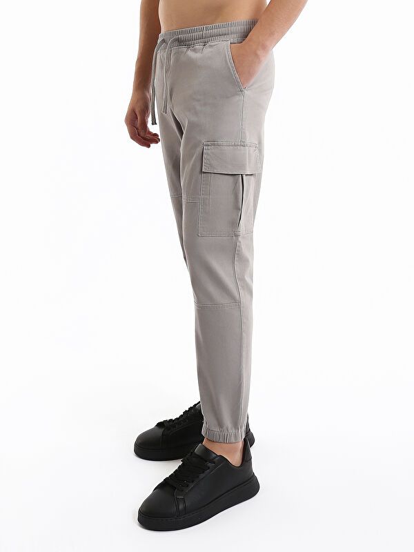 Moudda LC Waikiki - Pantalon cargo en tissu couleur Gris pour hommes - Tunisie 4