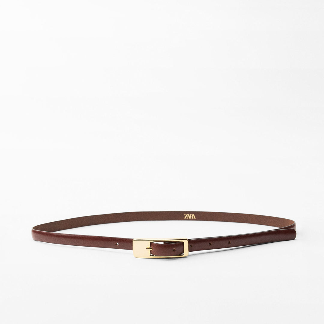 Moudda ZARA - Ceinture fine en cuir avec boucle rectangulaire - Tunisie 2