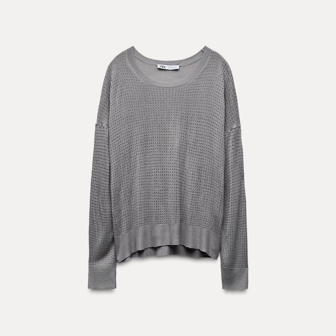 Moudda ZARA - Pull 50/50, strass - Tunisie 1