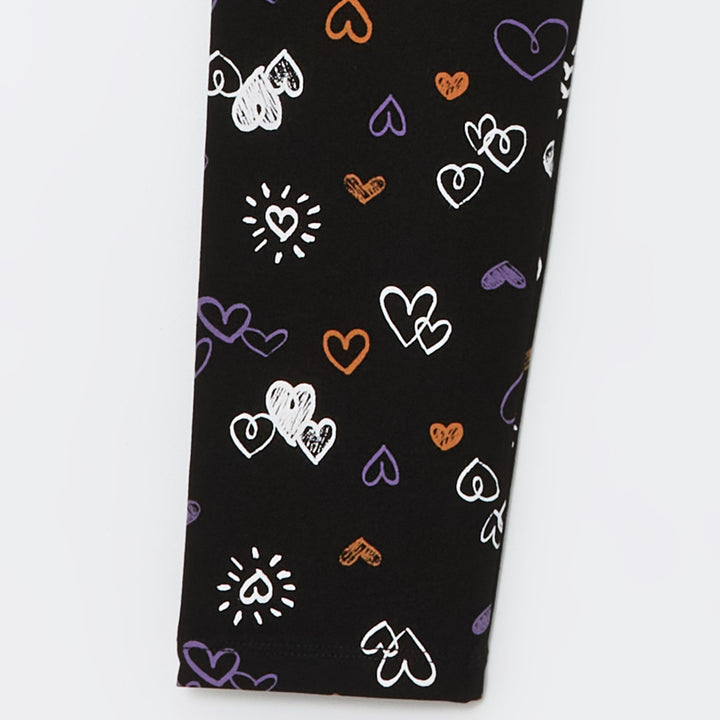 Moudda LC Waikiki - T-shirt en jersey stretch Fille Imprimé en noir - Tunisie 2