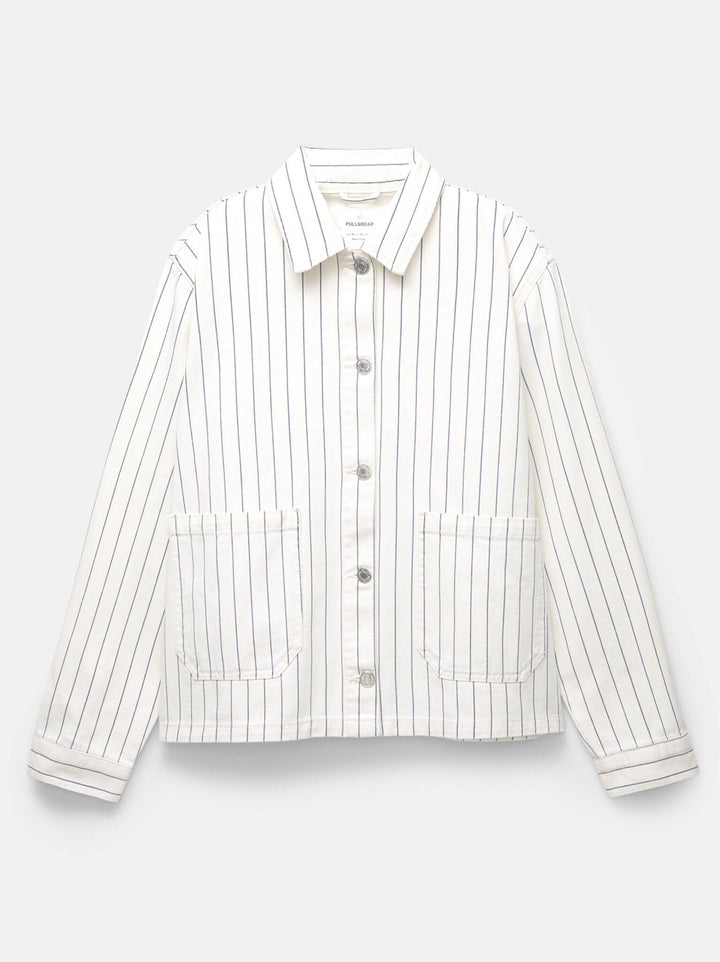 Moudda PULL & BEAR - Veste Blanche - Rayures - Tunisie 3