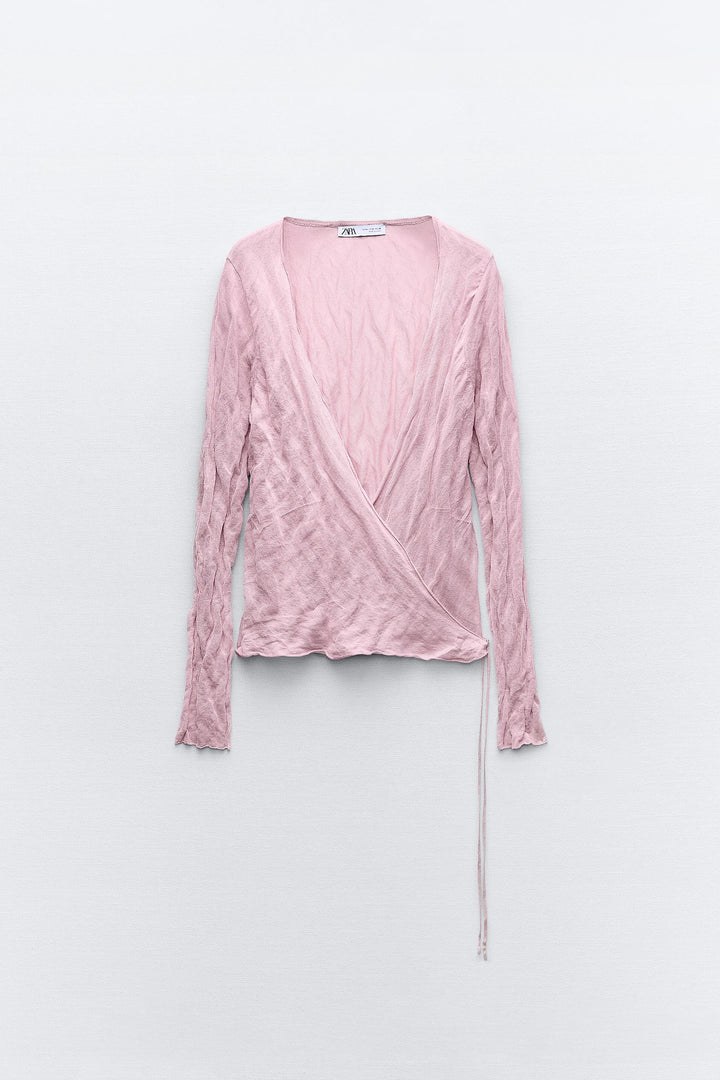 Veste croisée en maille fine (Ensemble)