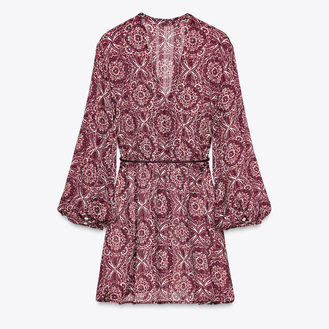 Moudda ZARA - Robe Mini Imprimé - Drapé & Ceinture - Tunisie 2