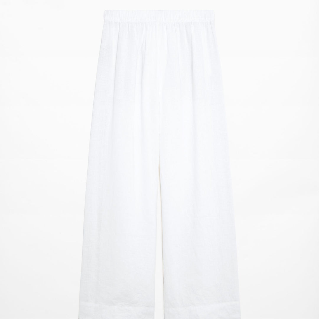 Moudda Oysho - Pantalon 100% Lin avec Passepoil Taille Moyenne - Tunisie 1