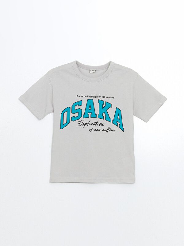 Moudda LC Waikiki - T-shirt manches courtes en jersey pour Garçon couleur Gris clair - Tunisie 1