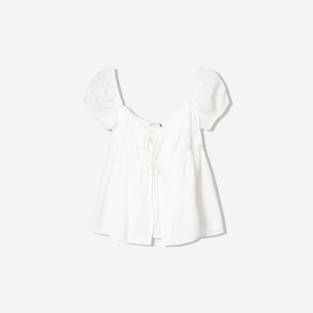 Moudda BERSHKA - Chemise Bambula - Fleurs & Nœuds Devant - Tunisie 1