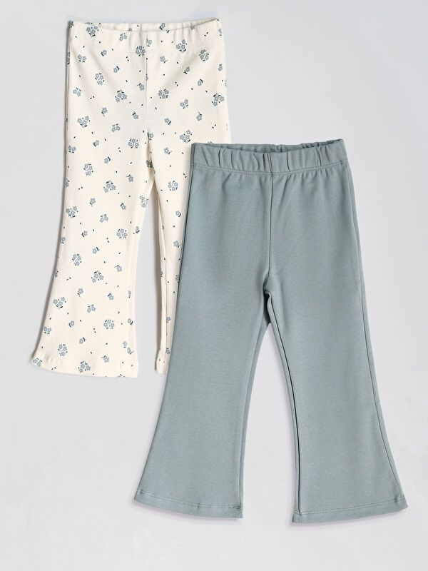 Moudda LC Waikiki - Pack jersey stretch Fille Imprimé écru - Tunisie 1