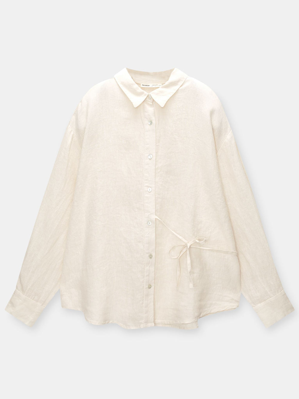 Moudda PULL & BEAR - Chemise Rustique Nœud Latéral 100% Lin - Tunisie 2