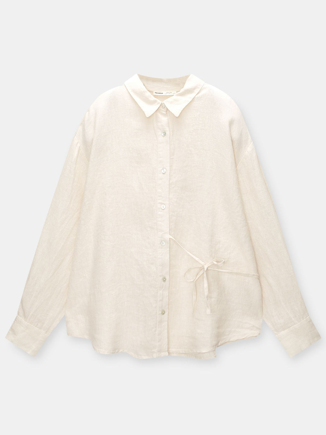 Moudda PULL & BEAR - Chemise Rustique Nœud Latéral 100% Lin - Tunisie 2