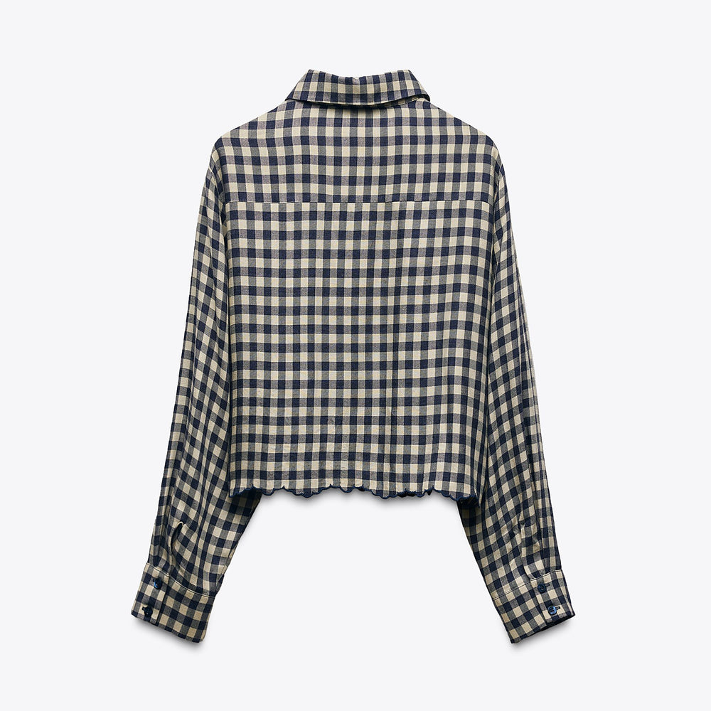 Moudda ZARA - Chemise - Carreau Vichy & Broderie - Tunisie 2