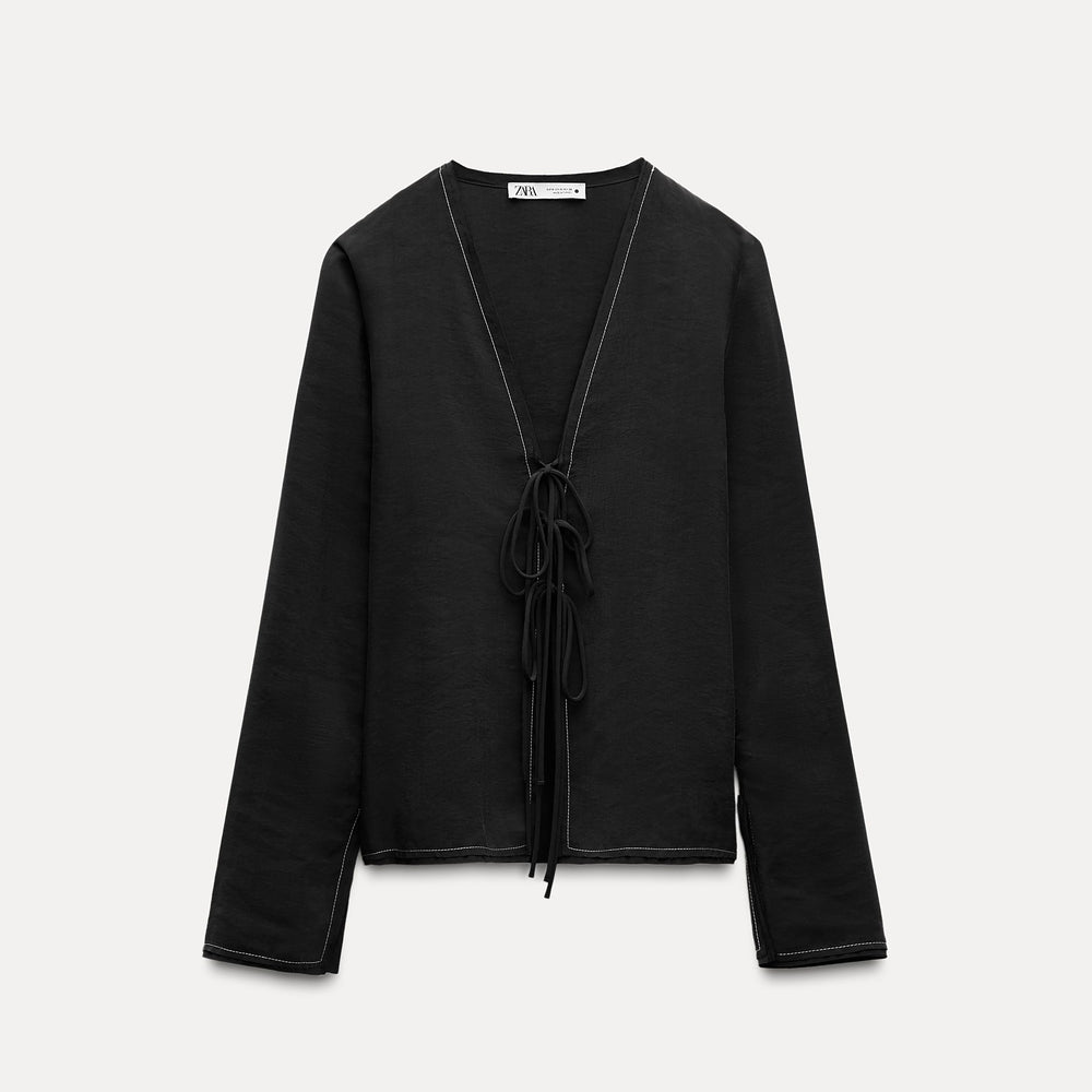 Moudda ZARA - Set blouse avec surpiqûres contraste - Tunisie 2