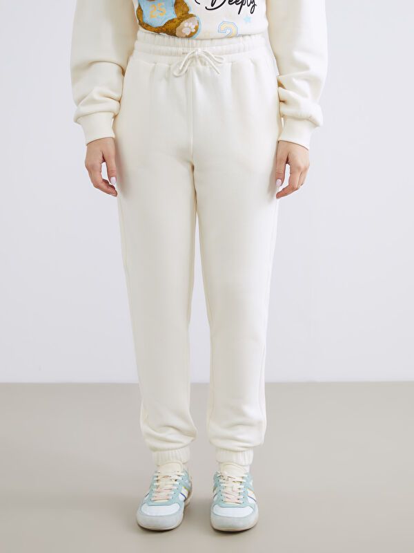 Moudda LC Waikiki - Pantalon en jersey Femme Beige clair - Tunisie 2