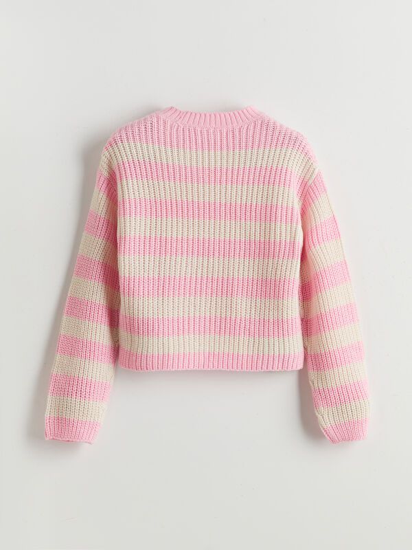 Moudda LC Waikiki - Pull en tricot Fille Rayures rose - Tunisie 2