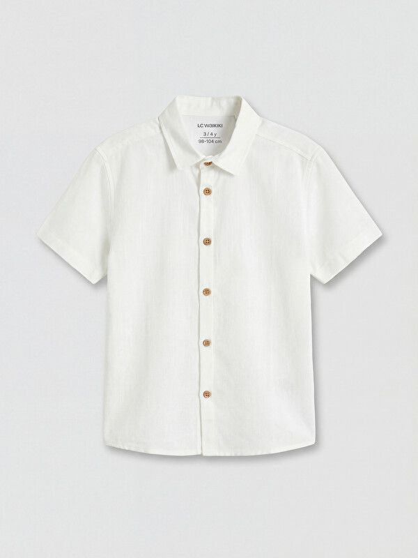 Moudda LC Waikiki - Chemise manches courtes en tissu pour Garçon couleur Blanc - Tunisie 1
