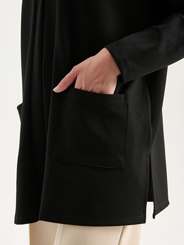 Moudda LC Waikiki - Cardigan jersey Femme Noir - Tunisie 3