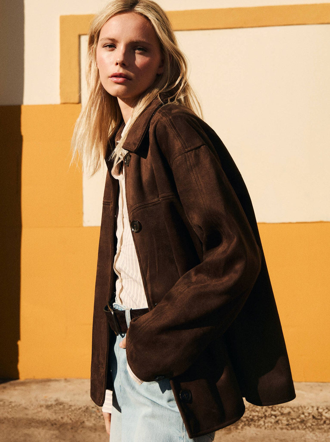 Moudda PULL & BEAR - Veste Coach - Faux Suède - Tunisie 2